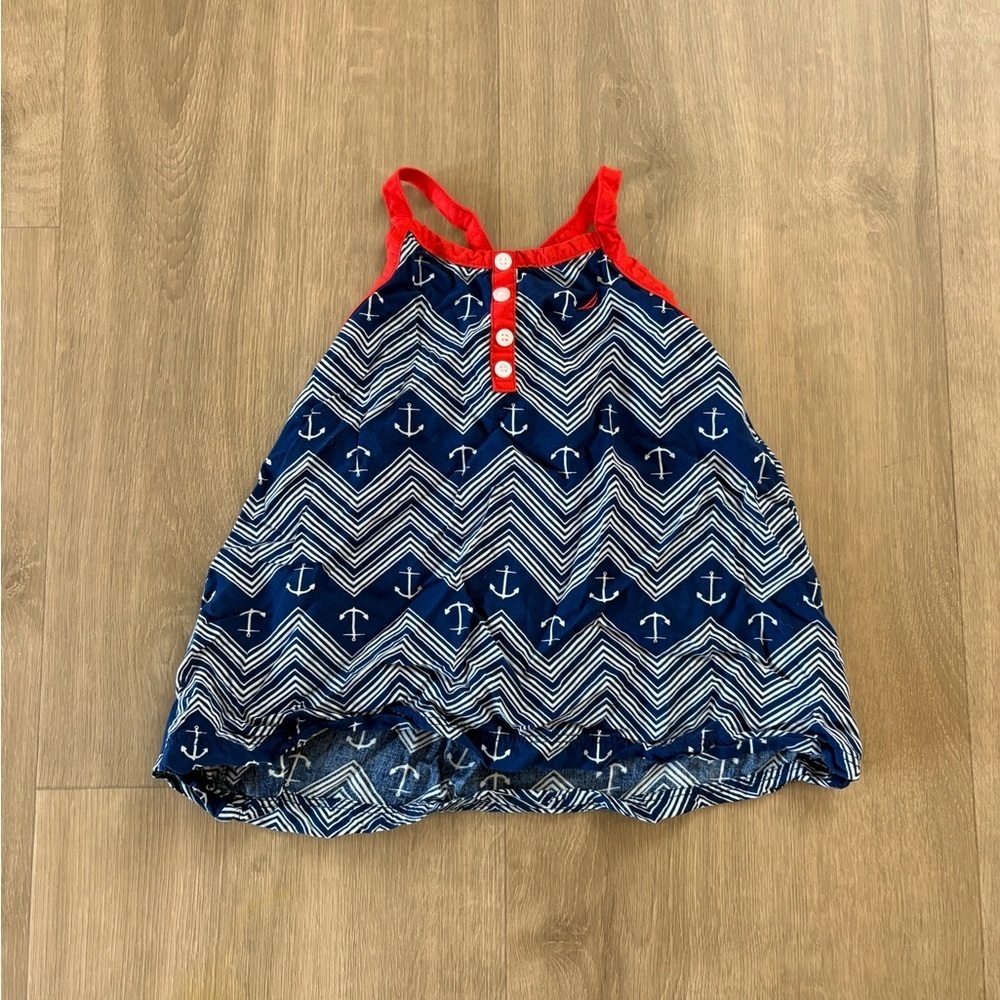 Nautica Kids Flowy Tank Top in Red and Blue- size 24Mo